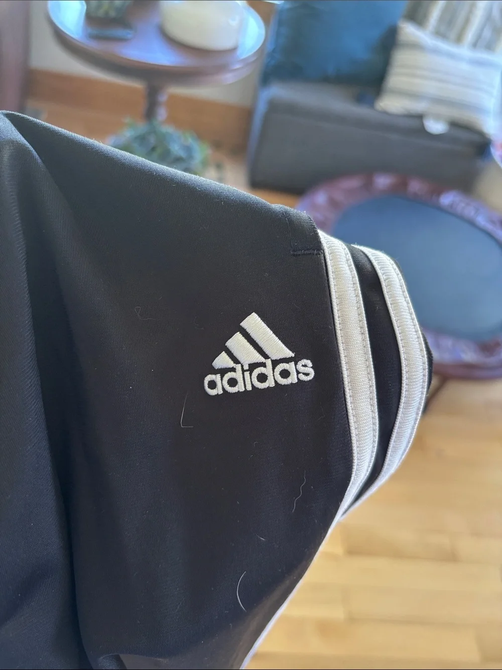 adidas Black Kids Joggers with White Side Stripes
